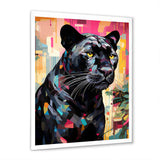 Black Pink Panther Popart - Panther Framed Canvas Art
