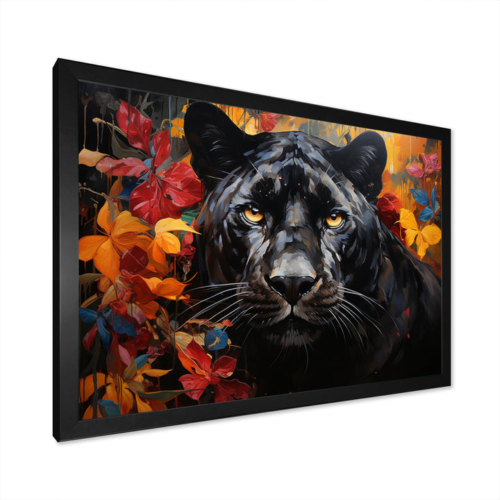Panther Elusive Panther Collage - Panther Living Room Wall Art