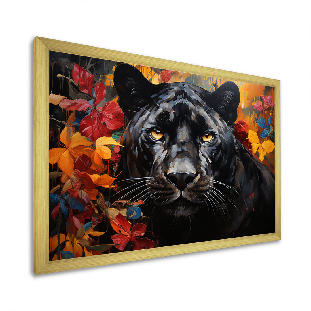Panther Elusive Panther Collage - Panther Living Room Wall Art