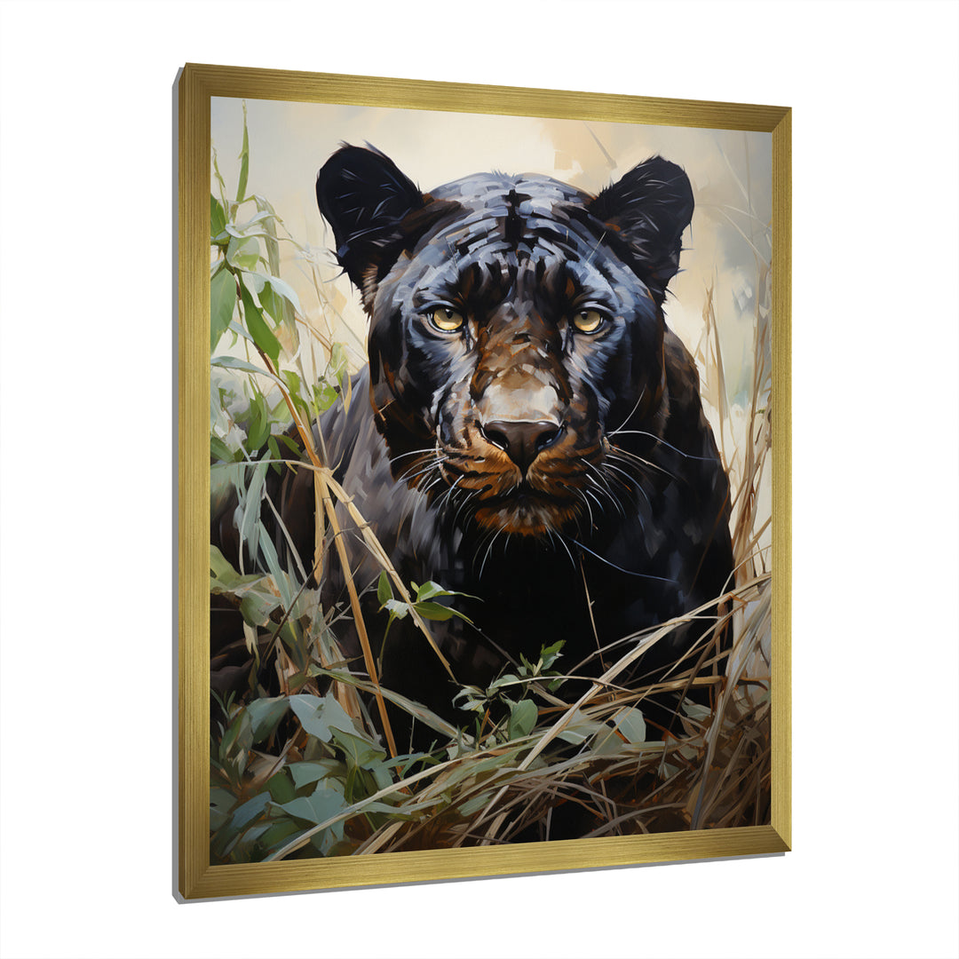 Panther En Plein Air - Panther Canvas Wall Art