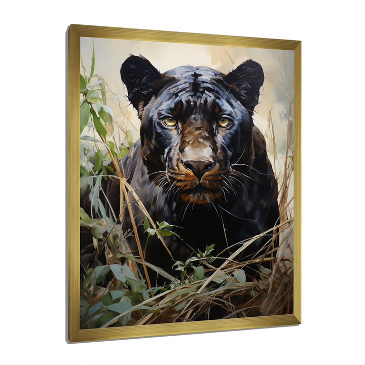 Panther En Plein Air - Panther Canvas Wall Art