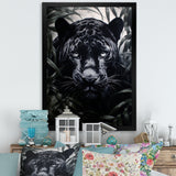 Black White Panther Contrasting Patterns - Panther Canvas Wall Art