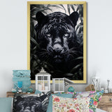 Black White Panther Contrasting Patterns - Panther Canvas Wall Art