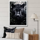 Black White Panther Contrasting Patterns - Panther Canvas Wall Art