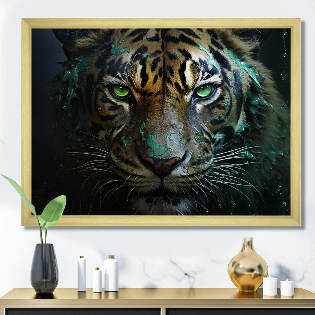Black White Panther Eyes Of The Night - Panther Wall Art Prints