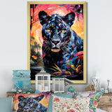 Colorful Panther Futuristic Wilderness Futurist - Multi-Color Panther Wall Art