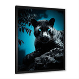 Red Blue Panther Hidden Observer Infrared - Panther Large Canvas Wall Art