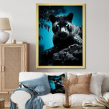 Red Blue Panther Hidden Observer Infrared - Panther Large Canvas Wall Art