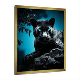Red Blue Panther Hidden Observer Infrared - Panther Large Canvas Wall Art