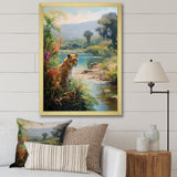 Coastal Tiger Impressionist Retreat - Tiger Living Room Wall Art