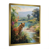 Coastal Tiger Impressionist Retreat - Tiger Living Room Wall Art