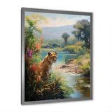 Coastal Tiger Impressionist Retreat - Tiger Living Room Wall Art