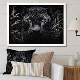 Black White Panther Nocturnal Majesty Scratchboard - Panther Wall Art Prints
