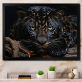 Black White Panther Portrait - Black Panther Wall Art