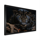 Black White Panther Portrait - Black Panther Wall Art