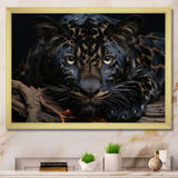Black White Panther Portrait - Black Panther Wall Art