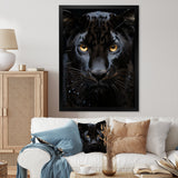 Black White Panther Portrait Vibrant - Black Panther Wall Art