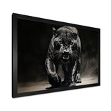 Black White Panther Shadows Grace Charcoal - Panther Living Room Wall Art