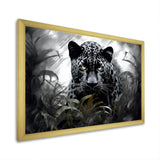 Grey White Panther Silent Majesty - Panther Bedroom Wall Art