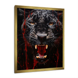 Black Red Panther Stealth And Strength - Panther Wall Decor