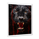 Black Red Panther Stealth And Strength - Panther Wall Decor