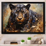 Gold Panther Presence Palette - Panther Large Canvas Wall Art