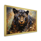 Gold Panther Presence Palette - Panther Large Canvas Wall Art