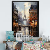 Eiffel Paris In 19 Century - Cityscapes Canvas Wall Art