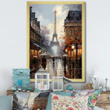 Eiffel Paris In 19 Century - Cityscapes Canvas Wall Art