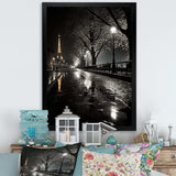 Parisian Moonlit Night I - Cityscapes Canvas Wall Art