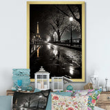 Parisian Moonlit Night I - Cityscapes Canvas Wall Art