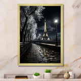 Parisian Moonlit Night II - Cityscapes Canvas Wall Art