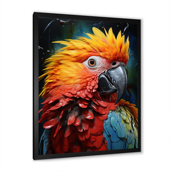 Colorful Parrot Pointillism - Parrot Wall Decor