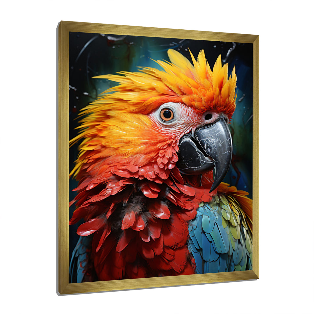 Colorful Parrot Pointillism - Parrot Wall Decor