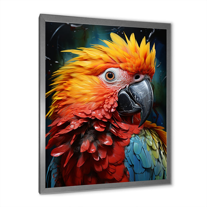 Colorful Parrot Pointillism - Parrot Wall Decor
