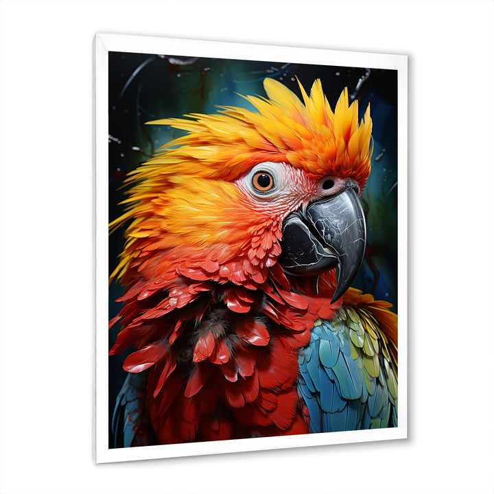 Colorful Parrot Pointillism - Parrot Wall Decor