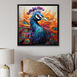 Red Peacock Fauvist Peacock Fauvism - Red Peacock Wall Art