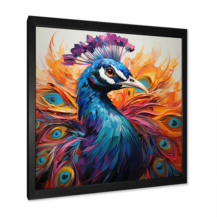 Red Peacock Fauvist Peacock Fauvism - Red Peacock Wall Art