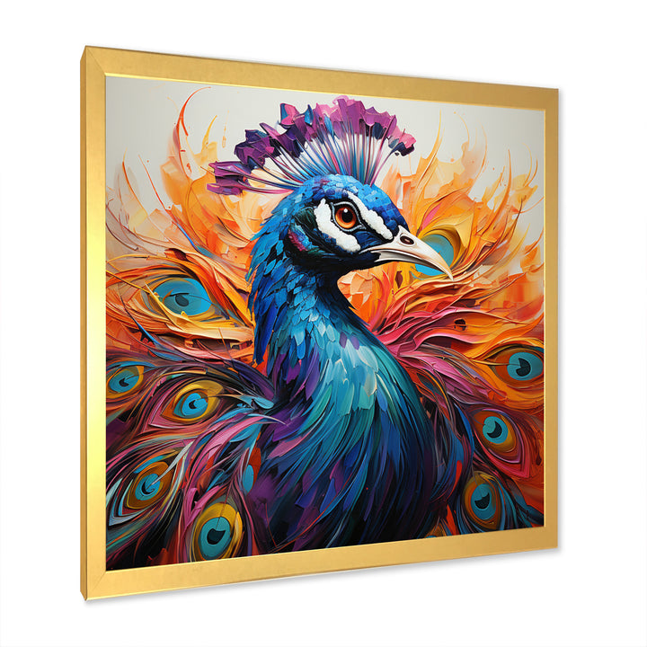 Red Peacock Fauvist Peacock Fauvism - Red Peacock Wall Art