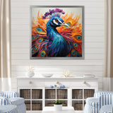 Red Peacock Fauvist Peacock Fauvism - Red Peacock Wall Art