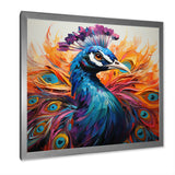 Red Peacock Fauvist Peacock Fauvism - Red Peacock Wall Art