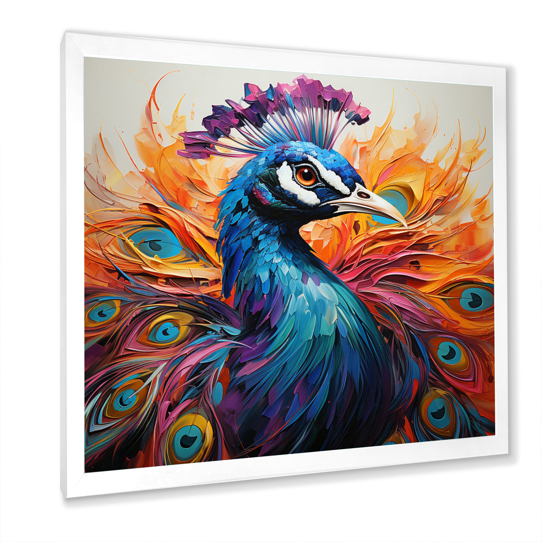 Red Peacock Fauvist Peacock Fauvism - Red Peacock Wall Art