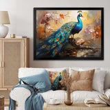 Peacock Expressionist Portrait III - Animals Canvas Wall Art