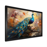 Peacock Expressionist Portrait III - Animals Canvas Wall Art