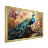 Peacock Expressionist Portrait III - Animals Canvas Wall Art