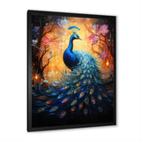 Blue Peacock Luminous - Peacock Home Decor Art