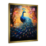 Blue Peacock Luminous - Peacock Home Decor Art