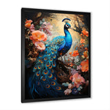 Peacock Luminous - Peacock Living Room Wall Art