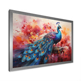 Red Blue Peacock Representation Multicolored Acrylic - Peacock Wall Art Prints
