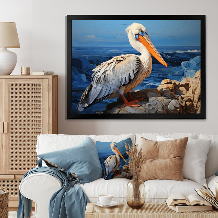 Grey Pelican Pelicans Perch - Pelican Home Decor Art